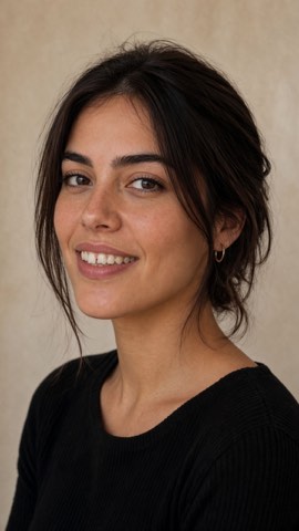 Rosalía, the assistant shown on babyrock.ai, smiling in a portrait.